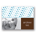 Polka-Dot Party -- Baby Blue Photo Thank You Card