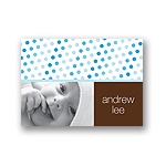 Polka-Dot Party -- Baby Blue Photo Thank You Card