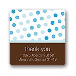 Polka-Dot Party -- Blue Address Label