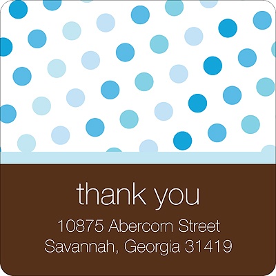 Polka-Dot Party -- Blue Address Label