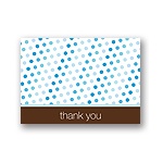 Polka-Dot Party -- Baby Blue Thank You Card
