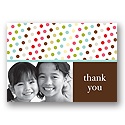 Polka-Dot Party -- Colorful Photo Thank You Card