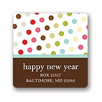 Polka-Dot Party -- Colorful Address Label
