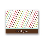 Polka-Dot Party -- Colorful Thank You Card