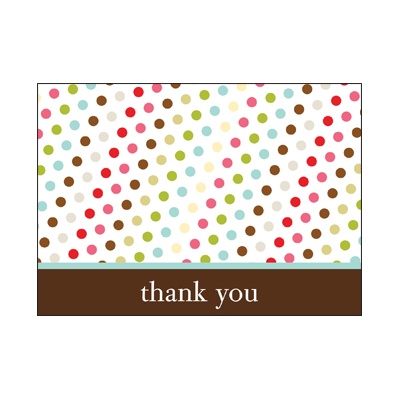 Polka-Dot Party -- Colorful Thank You Card