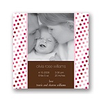 Polka Dot Party -- Sweet Pink Birth Announcement