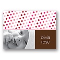 Polka-Dot Party -- Sweet Pink Photo Thank You Card