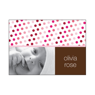 Polka-Dot Party -- Sweet Pink Photo Thank You Card Polka-Dot Party -- Sweet Pink Photo Thank You Card
