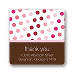 Polka-Dot Party -- Pink Address Label