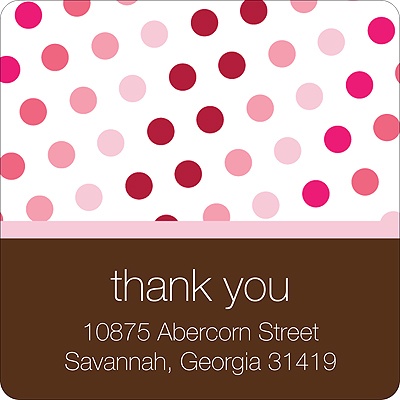 Polka-Dot Party -- Pink Address Label Polka-Dot Party -- Pink Address Label