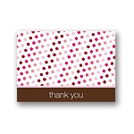 Polka-Dot Party -- Sweet Pink Thank You Card