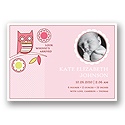 Look Whooo's Arrived -- Pink Photo Birth Announcement