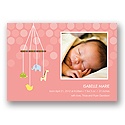 Baby Mobile -- Pink Photo Birth Announcement