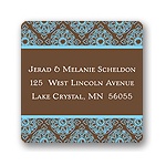 Delicate Patterns -- Blue Address Labels