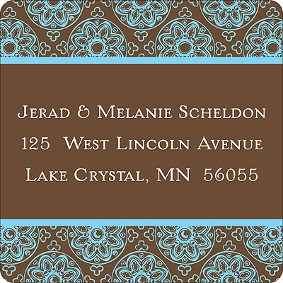 Delicate Patterns -- Blue Address Labels