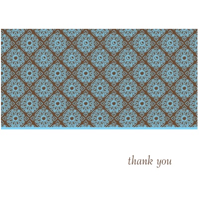 Delicate Patterns -- Blue Thank You Cards
