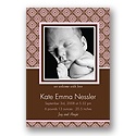 Delicate Patterns -- Pink Photo Birth Announcement