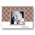 Delicate Patterns -- Pink Photo Thank You Card