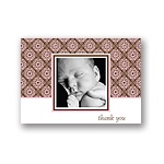 Delicate Patterns -- Pink Photo Thank You Cards