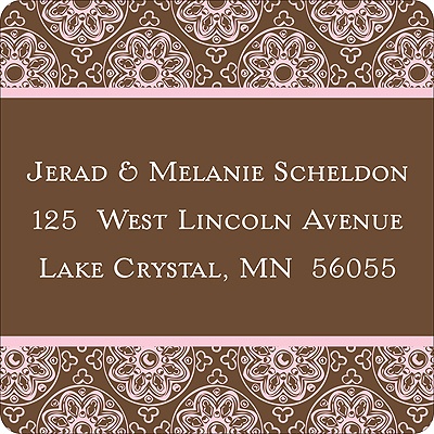 Delicate Patterns -- Pink Address Labels