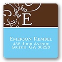 Initial Cuteness -- Blue Address Label