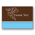 Initial Cuteness -- Blue Thank You Card