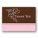 Initial Cuteness -- Pink Thank You Card