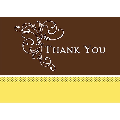 Initial Cuteness -- Canary Thank You Card