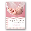 Sugar & Spice -- Photo Birth Announcement