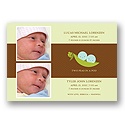 Peas in a Pod -- Twin Boys Photo Birth Announcement