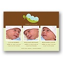 Peas in a Pod -- Boy Triplets Photo Birth Announcement