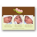 Peas in a Pod -- Girl Triplets Photo Birth Announcement
