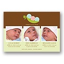 Peas in a Pod -- Two Boys and a Girl Photo Birth Announcement