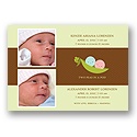 Peas in a Pod -- Twins! Boy and Girl Photo Birth Announcement