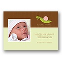 Sweet Pea -- Pink Photo Birth Announcement