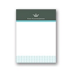 Crowned -- Blue Personalized Note Card