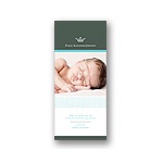 Crowned -- Blue Photo Birth Announcement