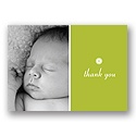 Cute as Button -- Olive Photo Thank You Card