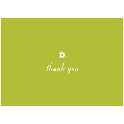Cute as Button -- Olive Thank You Card Cute as Button -- Olive Thank You Card