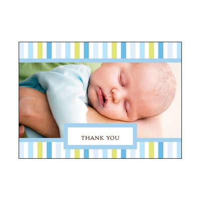 Nonstop Love -- Blue Photo Thank You Card