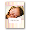 Nonstop Love -- Pink Photo Birth Announcement