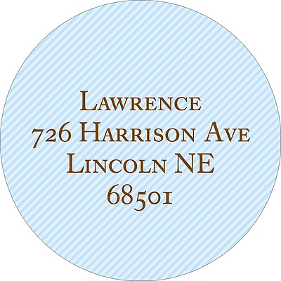 Diagonals -- Blue Address Label