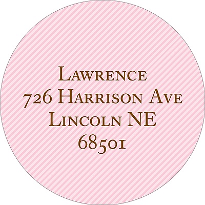 Diagonals -- Pink Address Label