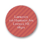 Diagonals -- Red Address Label