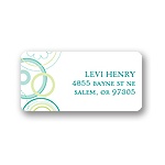 Soft Floral -- Green Address Label