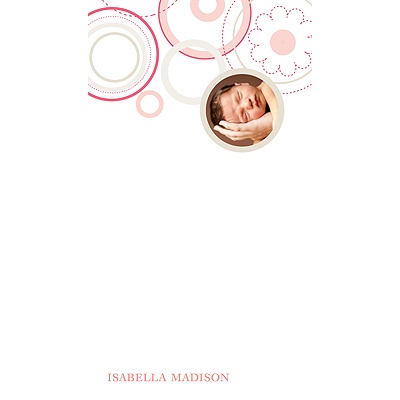 Soft Floral -- Pink Personalized Note Card