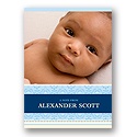 Pretty Stripes -- Blue Photo Note Card