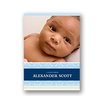 Pretty Stripes -- Blue Photo Note Card