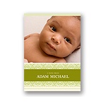 Pretty Stripes -- Green Photo Note Card