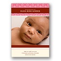 Pretty Stripes -- Pink Photo Birth Announcement